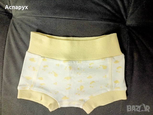 Бебешки памучни къси панталонки с ластик в кръста 0-3 месеца