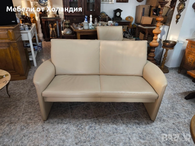 Диван двойка и фотьойл от естествена кожа, снимка 8 - Дивани и мека мебел - 53073013