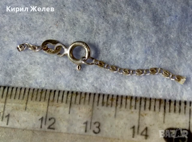 СТАРА СРЕБЪРНА КАРАБИНКА ЗАКОПЧАЛКА За КОЛИЕ ЛАНЕЦ ВЕРИЖКА ГРИВНА СРЕБРО 925 ПРОБА 47576, снимка 4 - Колиета, медальони, синджири - 50510887