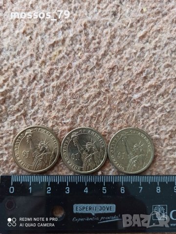 Три юбилейни монети 1$ USA, снимка 3 - Нумизматика и бонистика - 39255847