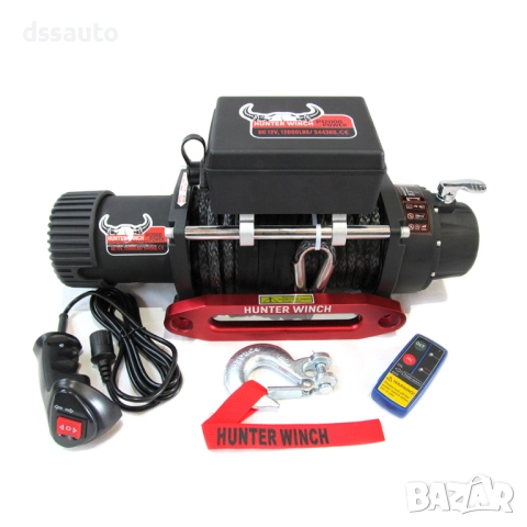 Лебедка HUNTER WINCH P12000 POWER 12V 12000lbs синтетично въже
