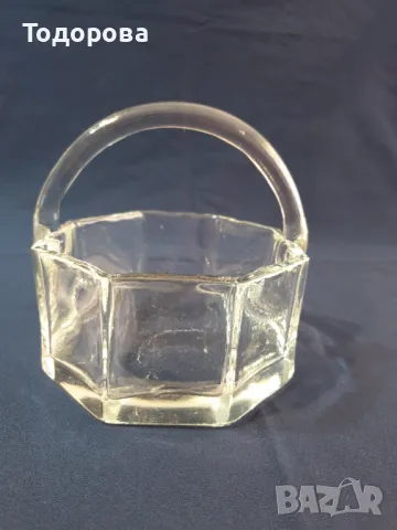 Кристална шестоъгълна фруктиера-кошничка, снимка 2 - Сервизи - 47323215