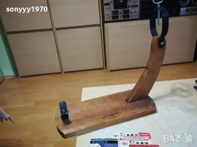 ДЪРВЕНА СТОЙКА-ПОСТАВКА ЗА ШИШОВЕ ИЛИ ДРУГО 50СМ 2901250734, снимка 3 - Антикварни и старинни предмети - 48873240