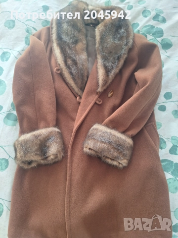 Дамско палто в кафяв цвят, снимка 5 - Палта, манта - 52975162