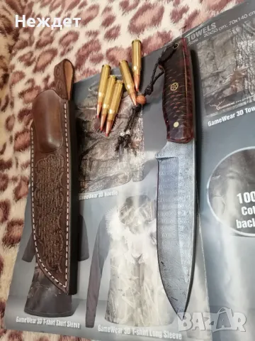 Нож от дамаска стомана, снимка 2 - Ножове - 33910769