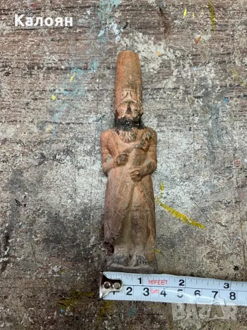 Старинна теракотена фигурка , снимка 10 - Други ценни предмети - 47311979