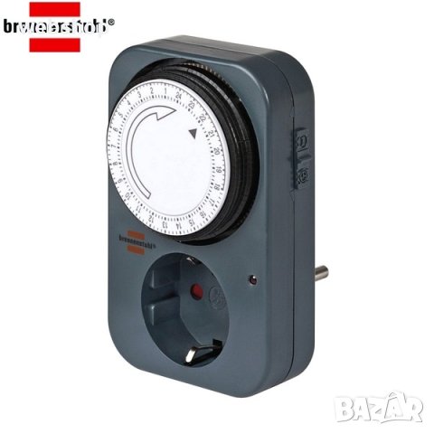Механичен Таймер за контакт Шуко Brennenstuhl , 220VAC, 16A, 3500W, снимка 1