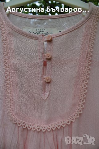 Ефирна туника в розов цвят H&M - 104см/3-4г., снимка 4 - Детски Блузи и туники - 33371662