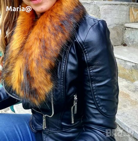 Жълта Пухена яка Еко косъм.75 см.и 1 м.дълга. Пух за качулка Дълъг Изкуствен. Якичка Яки цветове, снимка 3 - Шапки - 26744273