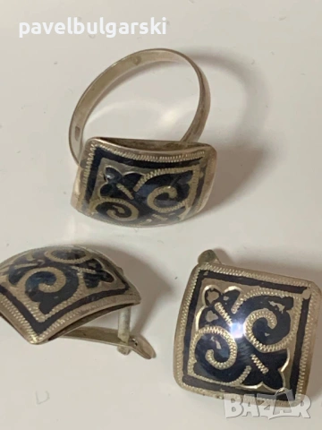 Сребърни обеци, снимка 5 - Обеци - 53452611