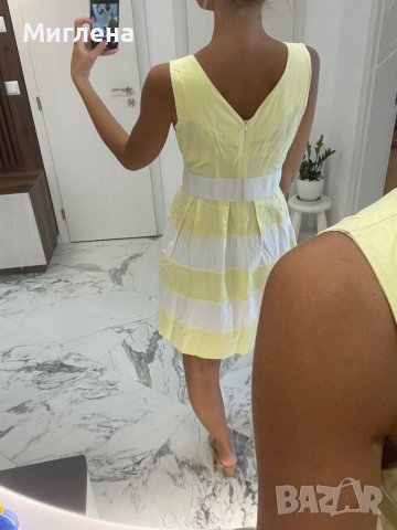 Лятна рокля жълто и бяло, снимка 5 - Рокли - 37465924