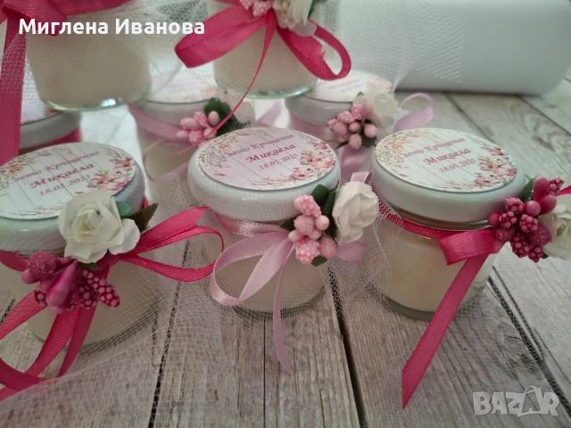 подаръчета за гости / бурканчета със свещ , снимка 4 - Други - 50471612