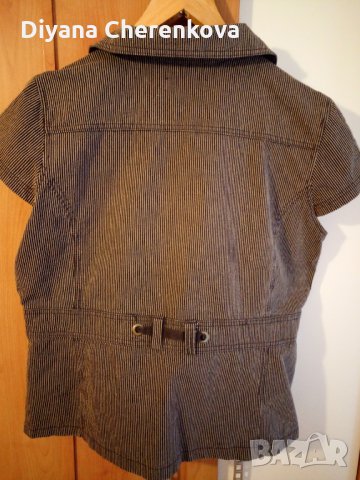 Кафяво сако/елече с къс ръкав марка Etam, снимка 2 - Елеци - 27782905