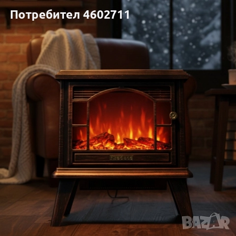 Ретро камина с ефект на пламък – уют и атмосфера, снимка 4 - Лед осветление - 51925577