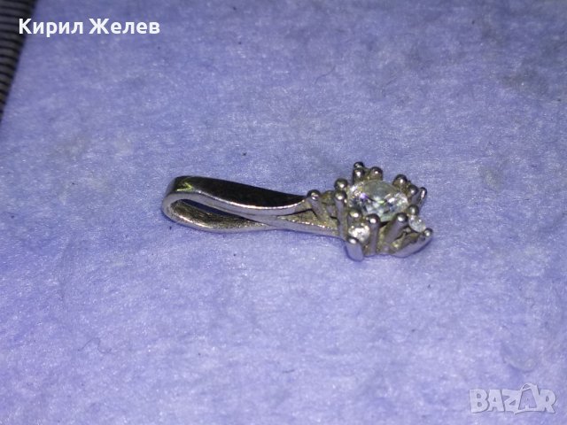 ПРЕКРАСЕН НЕЖЕН СКЪПОЦЕНЕН СРЕБЪРЕН АРТ МЕДАЛЬОН СРЕБРО 925 с БЯЛА ПОЗЛАТА и ФАСЕТ ЦИРКОНИ 72141, снимка 11 - Колиета, медальони, синджири - 43318060