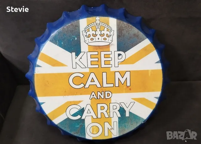 Метална табела за стена - капачка, снимка 1