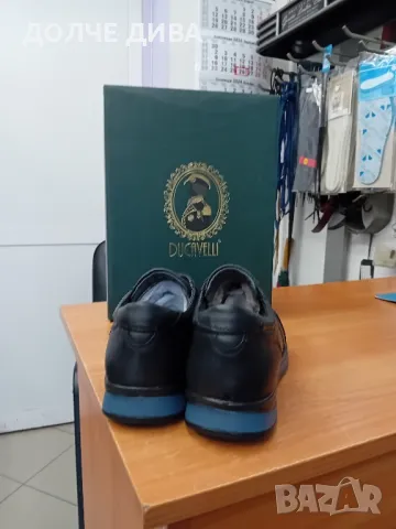 МЪЖ.СНИКЪРСИ 2046 черни естествена кожа, снимка 2 - Маратонки - 47365268