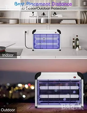 Нов Електрически 20W капан убиец за мухи комари Дом градина, снимка 3 - Други стоки за дома - 50015871