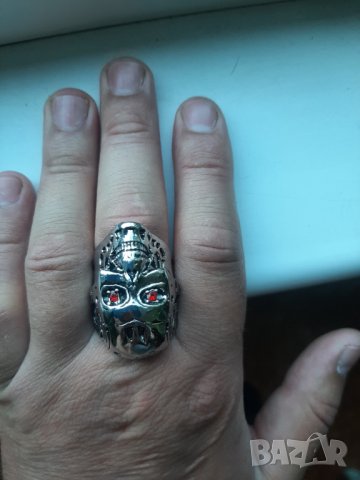 Нов мъжки пръстен Terminator exoskeleton, нов, снимка 1 - Пръстени - 36966788