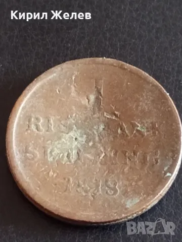 Стара монета 1818г. Дания Фредерик шести уникат за КОЛЕКЦИОНЕРИ 41196, снимка 3 - Нумизматика и бонистика - 48860133