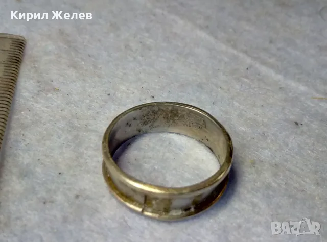 СТАР РЯДЪК МЕКСИКАНСКИ ПОСРЕБРЕН ПРЪСТЕН от АЛПАКА с МАРКИРОВКИ и НУЖДА от РЕСТАВРАЦИЯ 44472, снимка 5 - Антикварни и старинни предмети - 49757754