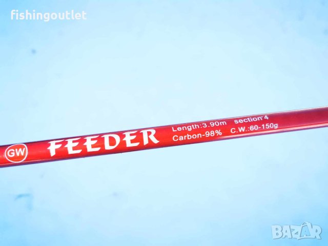 Фидер въдица 3.60 и 3.90мт, акция до 150гр с подарък корда, снимка 3 - Въдици - 43766827