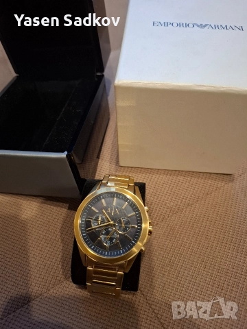 часовник ARMANI бартер за друг часоник има. кутия всичко комплет, снимка 2 - Мъжки - 52875670