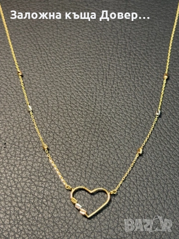 Златно колие сърце чисто ново злато Gold zlatno 14 karat 585, снимка 8 - Колиета, медальони, синджири - 53289029