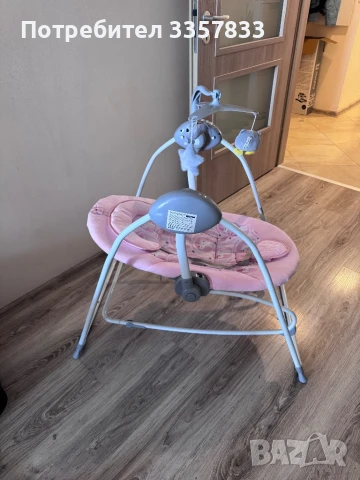 CHIPOLINO Електрическа бебешка люлка - шезлонг НУКС ПУДРА, снимка 3 - Електрически играчки - 50886866