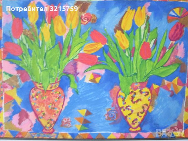 Оригинална Картина , акварел, 43х33см., снимка 7 - Картини - 36911509