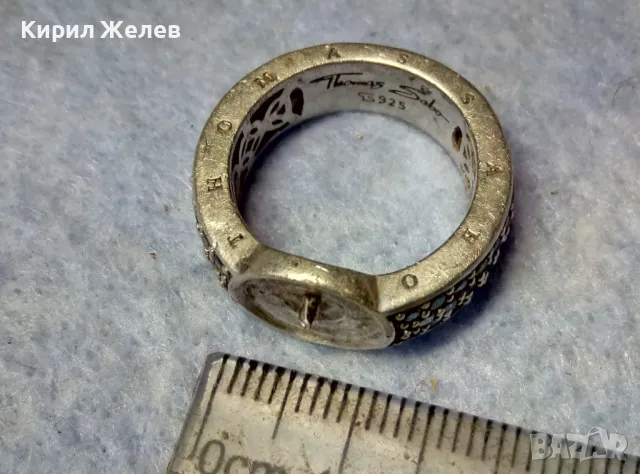 THOMAS SABO БУТИКОВ СРЕБЪРЕН ПРЪСТЕН СРЕБРО 925 с КАМЪНИ ОЛИВИН / ПЕРИДОТ и ГНЕЗДО За ПЕРЛА 50197, снимка 9 - Пръстени - 49886674