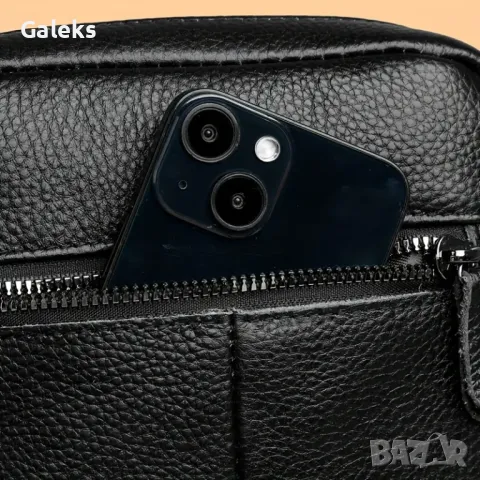 Бутикова, удобна и практична чантичка за през рамо /Черна и Кафява естест. кожа!, снимка 13 - Чанти - 50333573