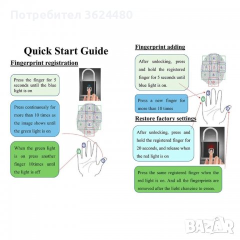 Смарт Катинар с Пръстов Отпечатък, снимка 5 - Други стоки за дома - 40046948