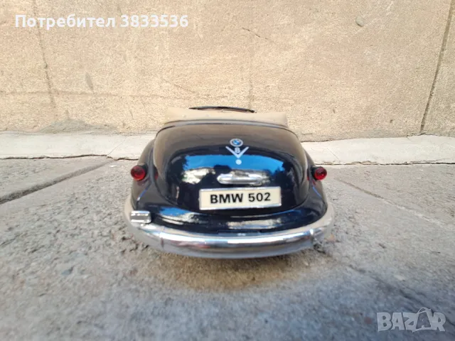 BMW 502/ 1955г. мащаб  1:18  кабрио, ретро метален колекционерски модел, снимка 5 - Колекции - 47568002