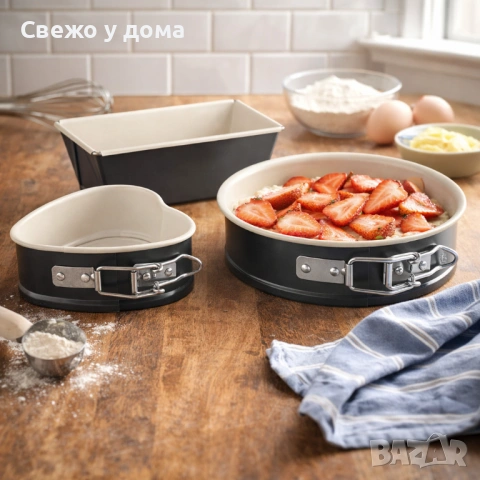 Комплект мини форми за печене Exclusive“ Dr. Oetker (3 части) – керамично покритие , снимка 7 - Форми - 53503399