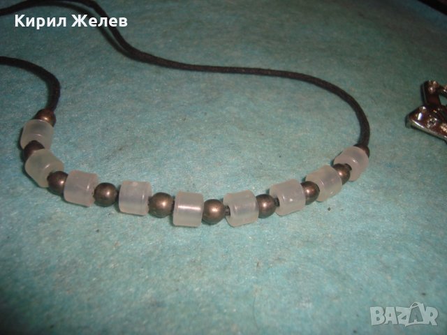 ВИНТИДЖ КОЛИЕ и СРЕБРИСТА ЗВЕЗДОВИДНА АРТ ВИСУЛКА МЕДАЛЬОН с КРИСТАЛИ 25502, снимка 5 - Колиета, медальони, синджири - 35518097