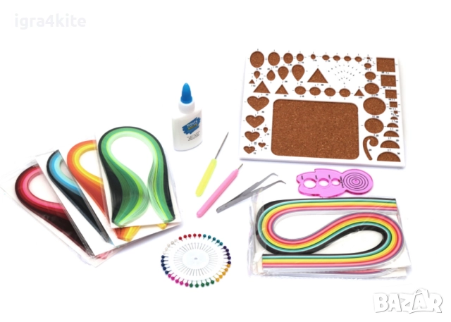 КОМПЛЕКТ ЗА КВИЛИНГ -  „Направи си сам“ - произведения на изкуството върху хартия, снимка 12 - Други - 52516122