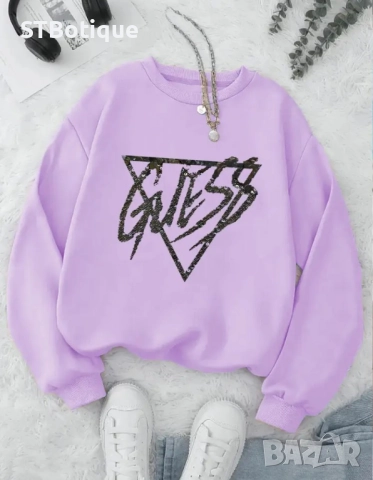 Дамска суитшърт със златни букви – стил и комфорт от STBoutique! Различни цветове!🌟
