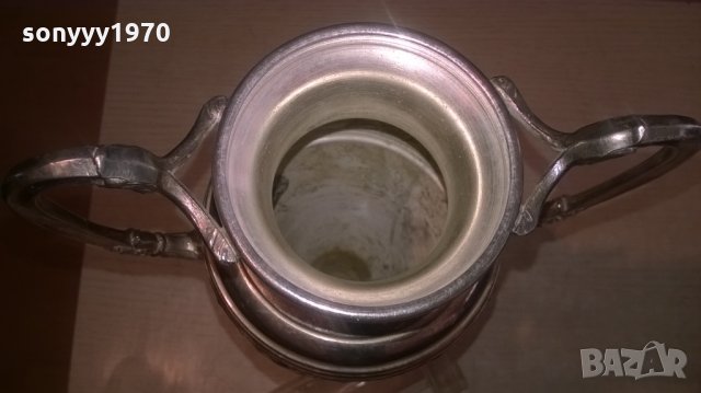 АМФОРА-посребрена кана с стъклено гърло-внос швеицария, снимка 17 - Колекции - 26546574