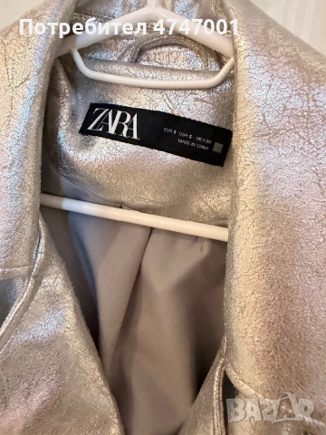 Сребристо яке Zara, снимка 2 - Якета - 53600153