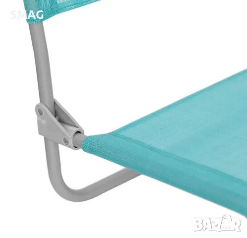 Плажен стол Тюркоаз метален 45x47x49cm S_1234870, снимка 3 - Къмпинг мебели - 50045458