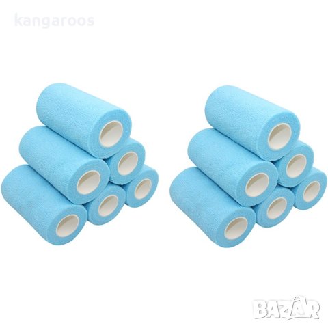 12 ролки самозалепващ бинт (Кобан) Kindmax Lap 10 см х 4.5м, снимка 7 - Футбол - 43542406