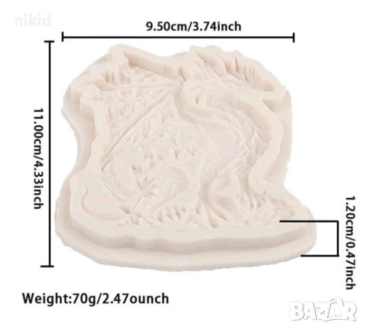 Змей дракон хала чудовище силиконов молд форма фондан шоколад гипс декор, снимка 3 - Форми - 51380492