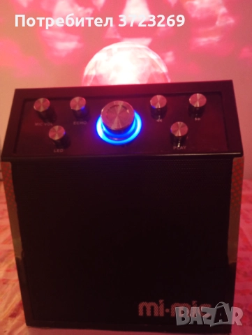 Неупотребявана MI-MIC Караоке тонколона - диско куб с микрофон и Bluetooth, снимка 7 - Караоке - 52269451