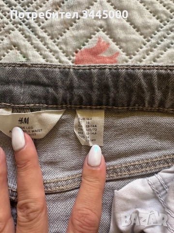 Сиви дънки, H&M, 13-14, снимка 5 - Дънки - 51545259