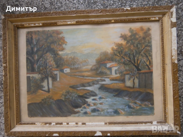 Пейзаж,темпера,гваш