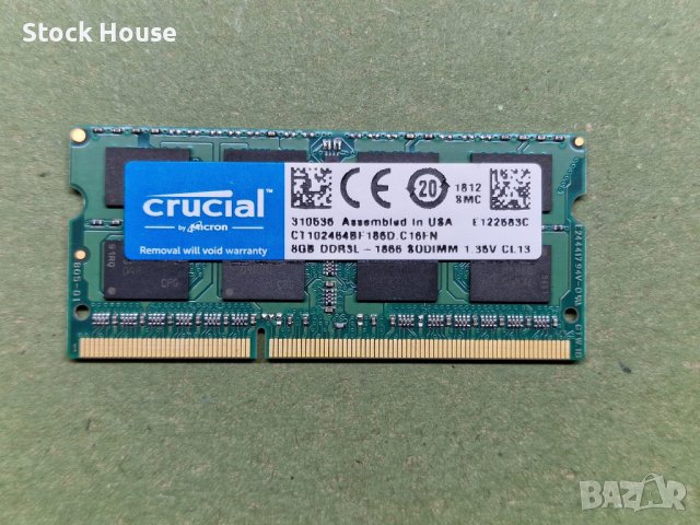 8GB Crucial 1866 MHZ DDR3L PC3L-14900 за лаптоп