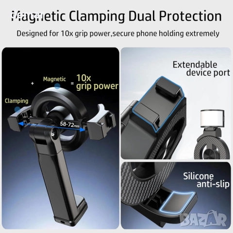 Поставка за телефон UNITEDTIME, съвместима с Magsafe, за бюро, пътуване, снимка 5 - Селфи стикове, аксесоари - 52454105