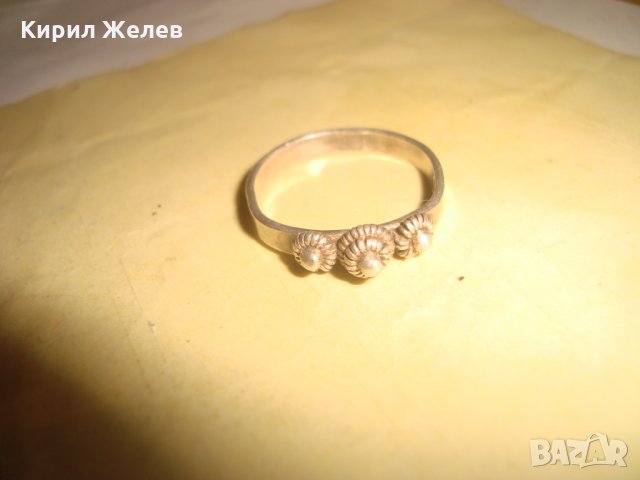 СРЕБЪРЕН ВЪЗРОЖДЕНСКИ ФИЛИГРАНЕН ПРЪСТЕН ВИСОКА ПРОБА СРЕБРО РЪЧНА ЮВЕЛИРНА СТАРА ИЗРАБОТКА 25113, снимка 12 - Антикварни и старинни предмети - 34628450