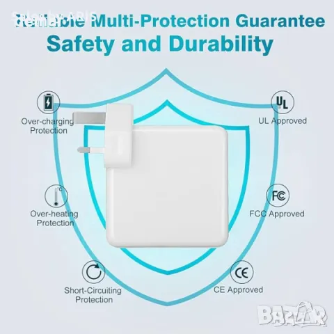 Зарядно за MacBook Pro и MacBook Air, 96W включва USB-C към USB-C кабел, снимка 5 - Друга електроника - 49809441